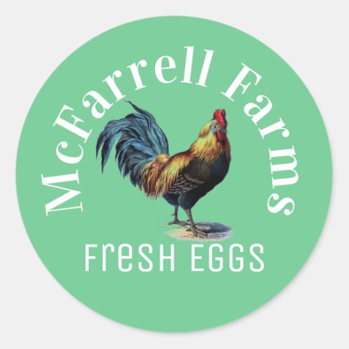 Personalize these Farm Product Classic Round Sticker