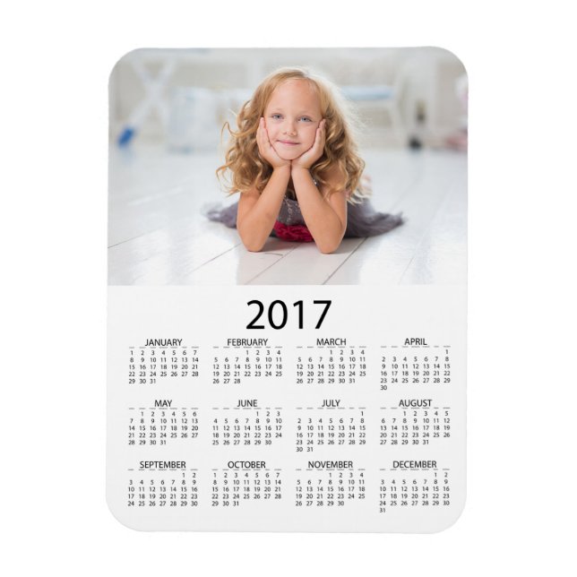 Personalize this 2017 Mini Refrigerator Calendar Magnet (Vertical)
