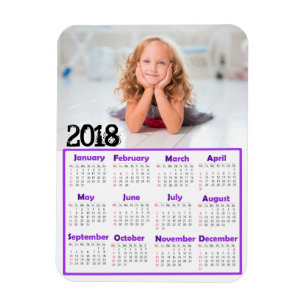 Personalize this 2018 Mini Refrigerator Calendar Magnet