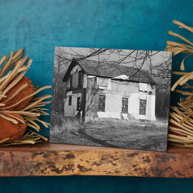 Personalize this Abandoned House in the Woods   Plaque (Side)