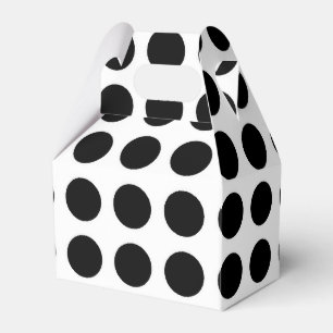 PERSONALIZE THIS - B&W Polka Dots Pattern Favor Boxes