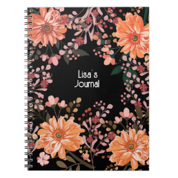 Personalize this Beautiful Floral Journal Notebook