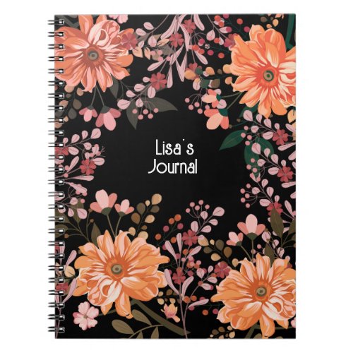 Personalize this Beautiful Floral Journal Notebook