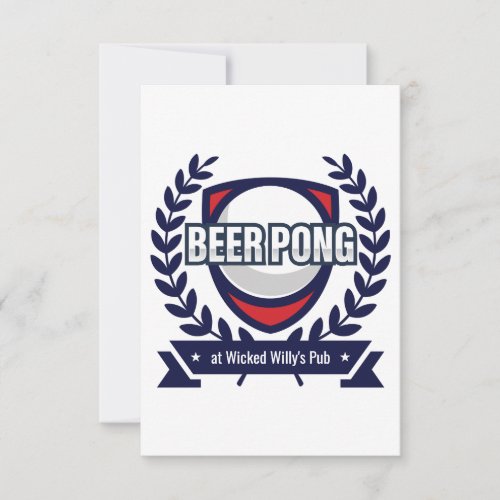 Personalize This Beer Pong Logo