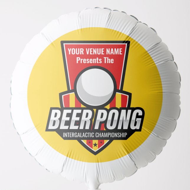 Personalize This Beer Pong Logo Balloon (Front)