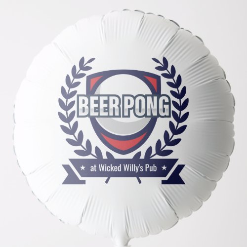 Personalize This Beer Pong Logo Balloon