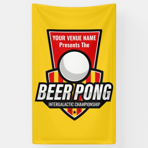 Personalize This Beer Pong Logo Banner