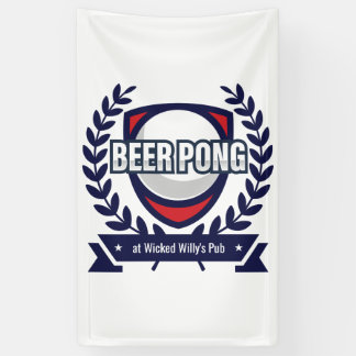 Personalize This Beer Pong Logo Banner