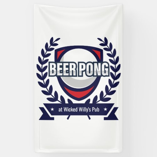 Personalize This Beer Pong Logo Banner