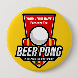 Personalize This Beer Pong Logo Button