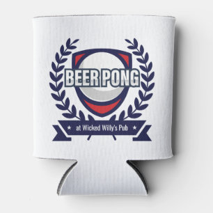 Personalize This Beer Pong Logo Can Cooler