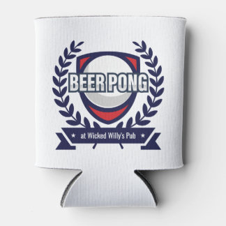 Personalize This Beer Pong Logo Can Cooler