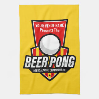 Personalize This Beer Pong Logo Kitchen Towel