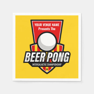 Personalize This Beer Pong Logo Napkins