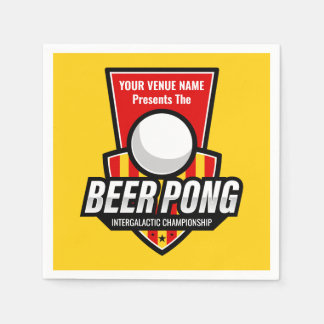 Personalize This Beer Pong Logo Napkins