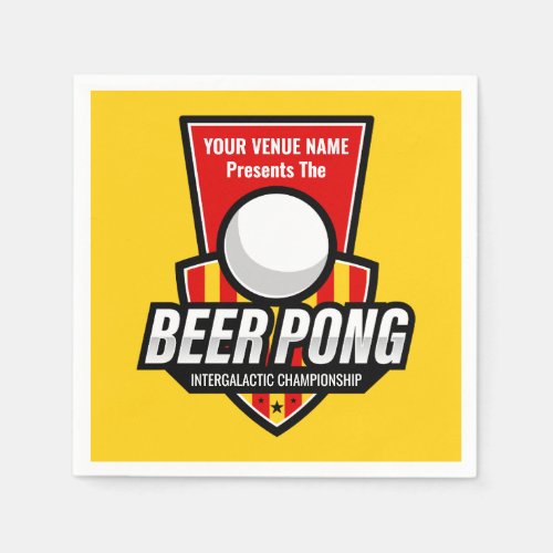 Personalize This Beer Pong Logo Napkins