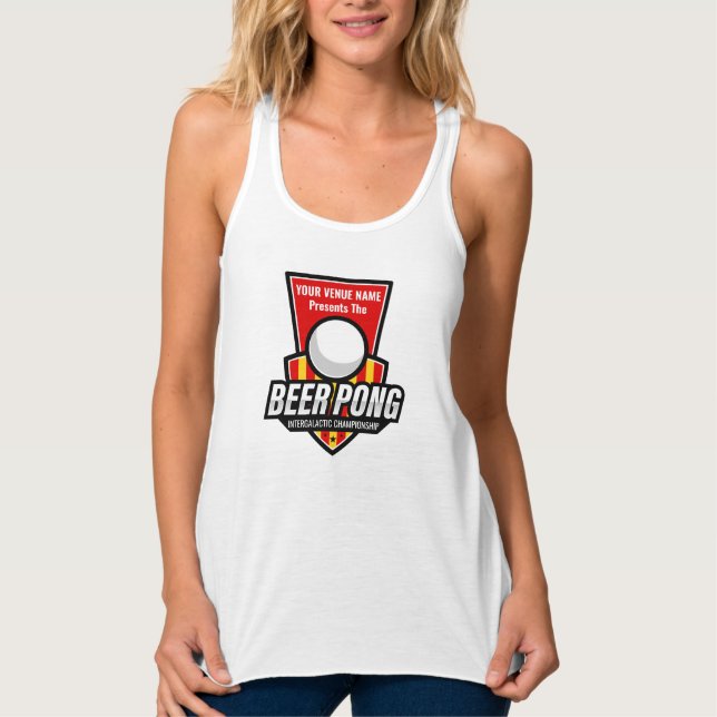 Personalize This Beer Pong Logo Tank Top (Front)