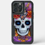 Personalize This Boho Sugar Skull Floral Fantasy   Iphone 13 Pro Max Case at Zazzle