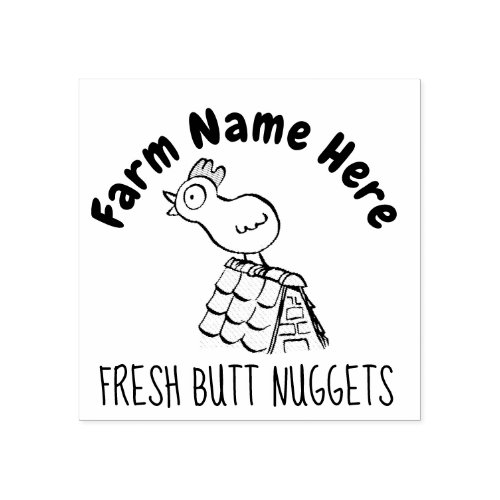 Personalize this Butt Nuggets Egg Rubber Stamp