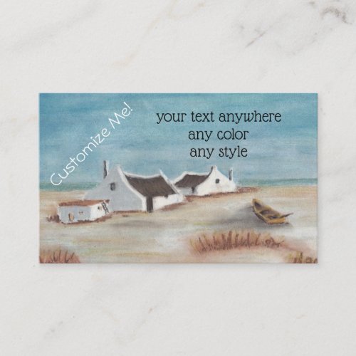 Personalize This Cape Cottage Drawing Business Card