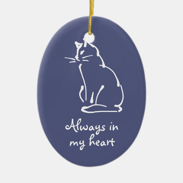 Personalize this Cat Memorial Ornament (Front)