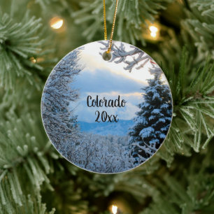 Personalize this Colorado Snowflake Ornament Stone