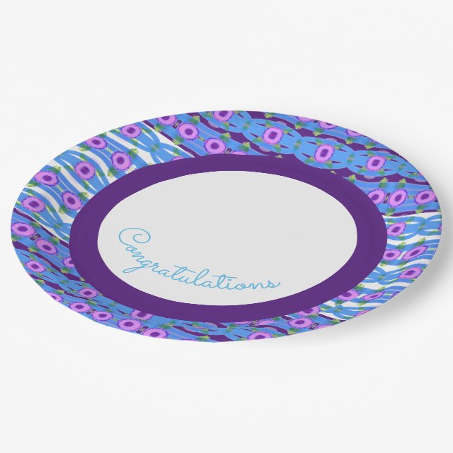 Personalize This Congratulations To any Occasion Paper Plates (Angled)