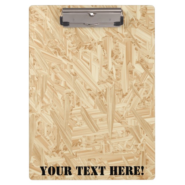 Personalize this Cool OSB Plywood Print Clipboard (Front)