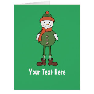 Personalize this Cool Snowman Cards