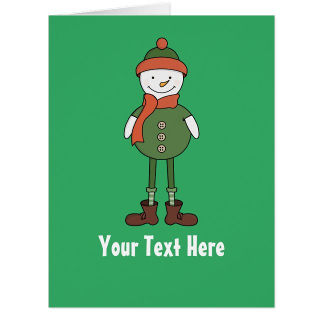 Personalize this Cool Snowman Cards (Front)