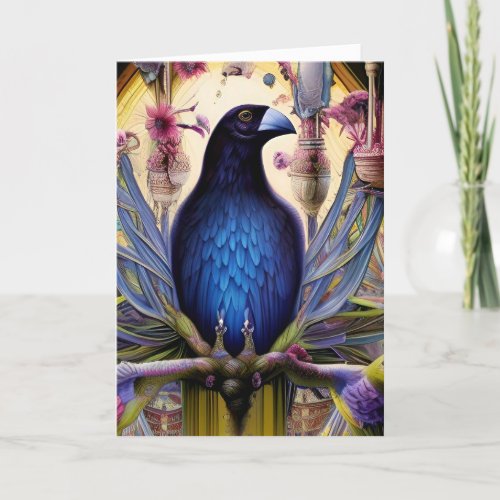 Personalize this Crone Crow Artwork  Holiday Card