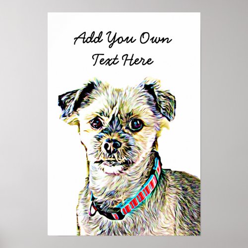 Personalize this Cute Dog Poster with Your Text