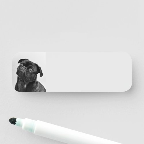Personalize this Cute Little Pug Dog Name Tag