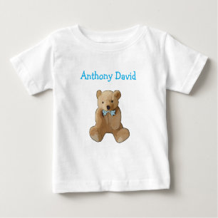 Personalize this cute Organic Teddy bear Baby T Baby T-Shirt