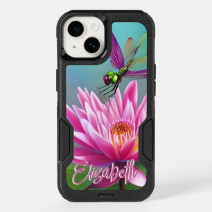 Personalize This Fantasy Dragonfly with Lotus OtterBox iPhone 14 Case