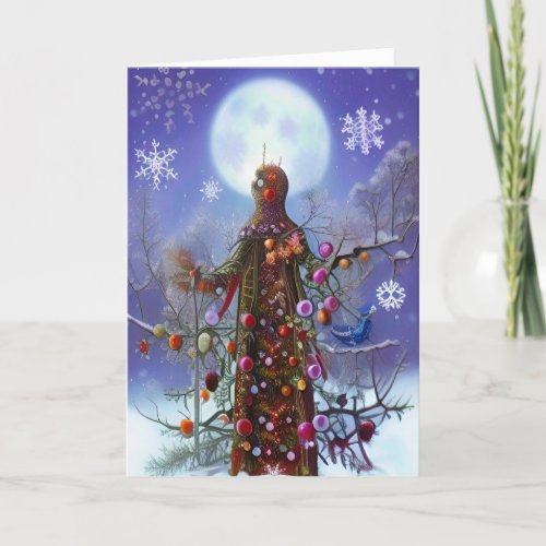 Personalize this Fantasy Ginger Winter Solstice    Holiday Card