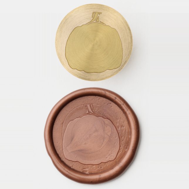 Personalize this! Festive Pumpkin  Wax Seal Stamp (Stamped)