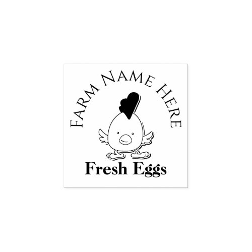 Personalize this Fresh Eggs Rubber Stamp