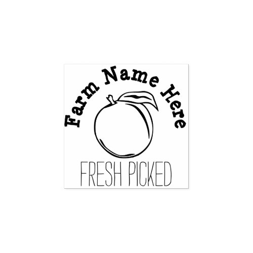 Personalize this Fresh Peach Rubber Stamp