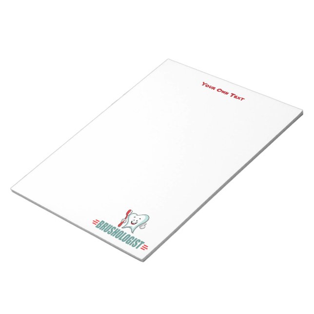 Personalize This Funny Brushing Your Teeth Notepad (Angled)