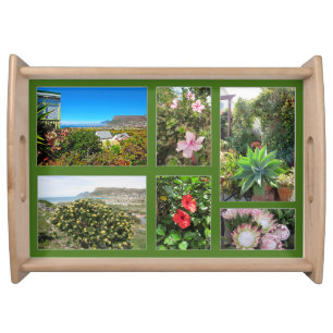 Personalize this garden photo serving tray