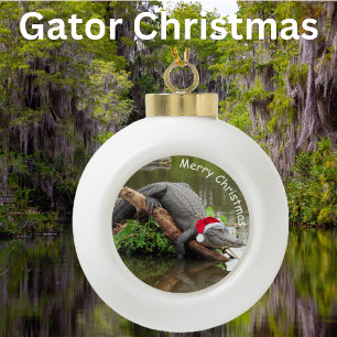 Personalize this Gator Christmas Ornament