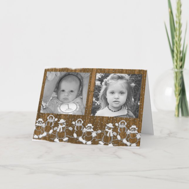 Personalize this Gingerbread Man Christmas Card! Holiday Card (Front)