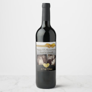 Personalize this Gold Anniversary Bottle Label