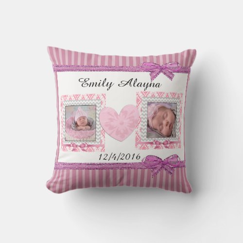 Personalize this Gorgeous Baby Photo Pillow