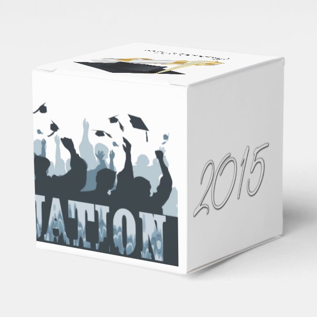 PERSONALIZE THIS Graduation 2015 Cap and Diploma Favor Boxes (Front Side)