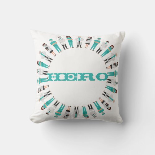 Personalize this Healthcare Hero  IndoorOutdoor Throw Pillow