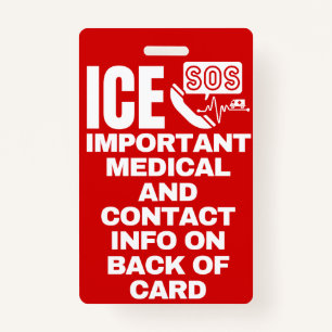 Personalize this ICE (In Case of Emergency) Badge