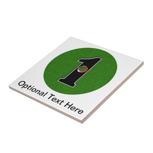Personalize this Lucky Golfer Hole in One Design! Ceramic Tile (Side)