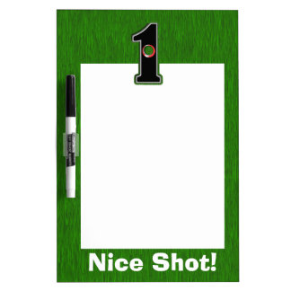Personalize this Lucky Golfer Hole in One Design! Dry Erase Board